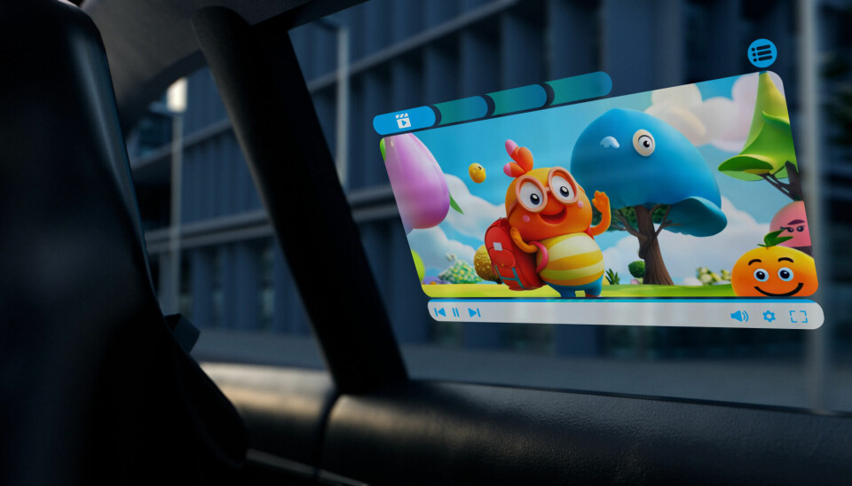 Transparent display rear door window