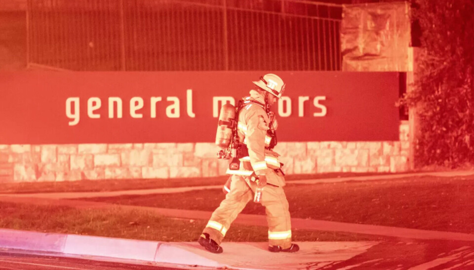 One of the firefighters responding to the blaze