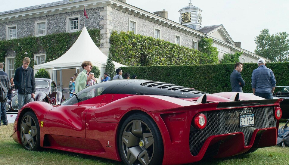 The Ferrari P4/5 and its horn-like tailpipes