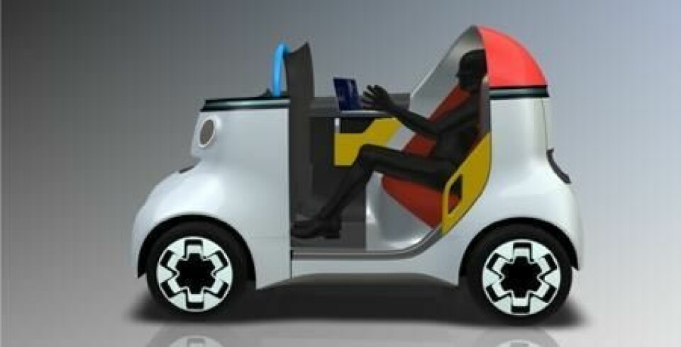 The Motiv concept is smaller that the original Smart car Motiv packaging