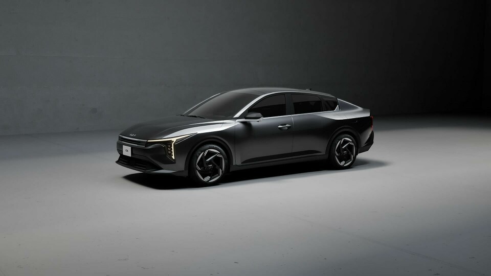 Sharp lines and distinctive graphics Kia K4 render