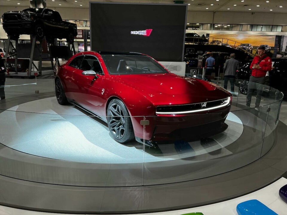 The Dodge Charger Daytona SRT electric. Perhaps the most beautiful car at the show Dodge -Charger at LA 2022