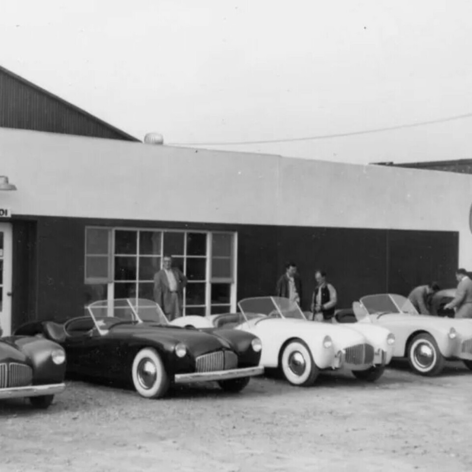 The Glasspar shop in Costa Mesa, California. Early center of the fiberglass automotive world GlaassparShop