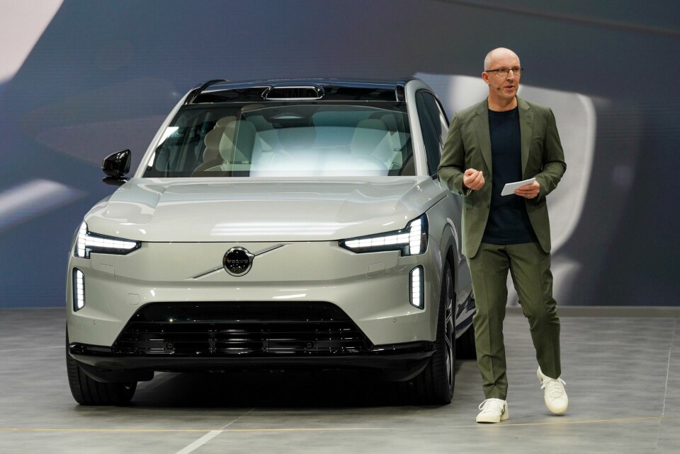 Robin Page, global head of design and UX, Volvo Cars, at the EX90 reveal 307651_Volvo_EX90_Reveal_Robin_Page