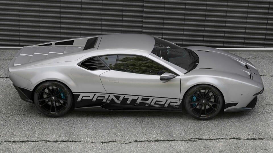 Coachbuilder reimagines DeTomaso Pantera, but not as an EV 2023 Ares Modena Panther Evo render exterior grey (2)