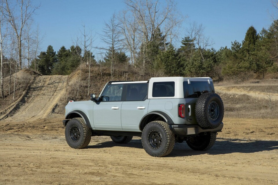 Ford Bronco in powder blue Ford Bronco exterior