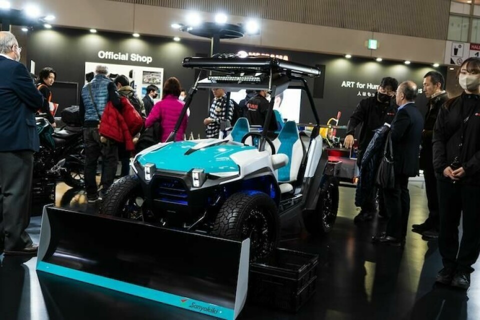 The C580 prototype on display at Tokyo Auto Salon 2025, featuring dozer front attachment and trailer (Credit: Final Aim) Autodesk FinalAim-Yamaha-C580Custom