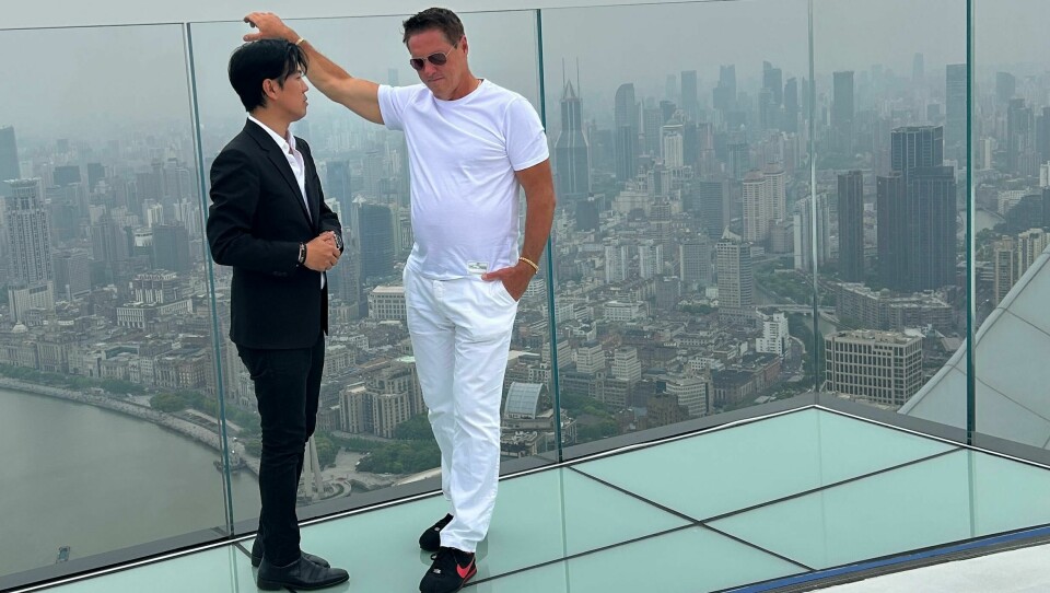 Gorden Wagener and Joel Baek on the roof of Cloud 46 Mercedes-Benz Shanghai studio _Gorden Wagener Joel Baek