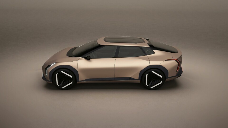 The EV4 concept shown in 2023; the 2025 production model looks very similar Kia EV4 concept748