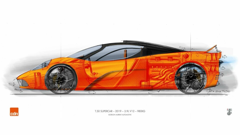 Some speculative colouring-in of the T.50’s suggested bodywork CDN_Murray T50_Colour overlay
