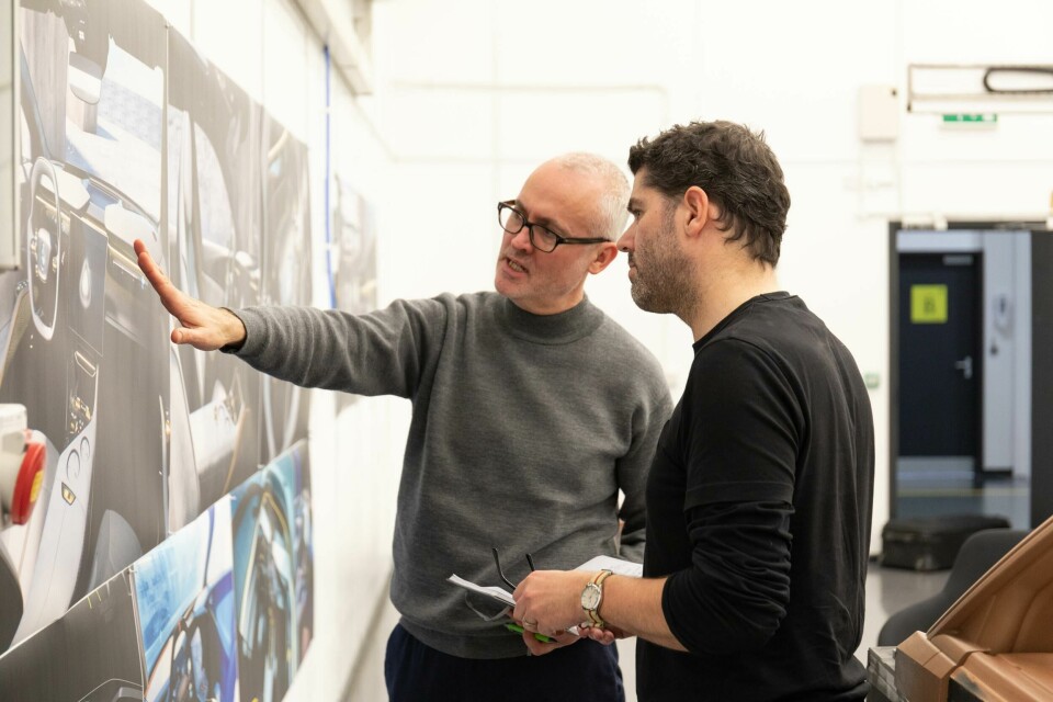 Hill (right) chats to CDN’s Guy Bird Lotus Eletre - int Guy Bird & Matt Hill chat