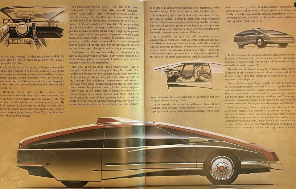 Singer magazine article – remarkably prescient, with a Syd Mead design to illustrate the concepts Singer magazine article – remarkably prescient, with a Syd Mead design to illustrate the concepts