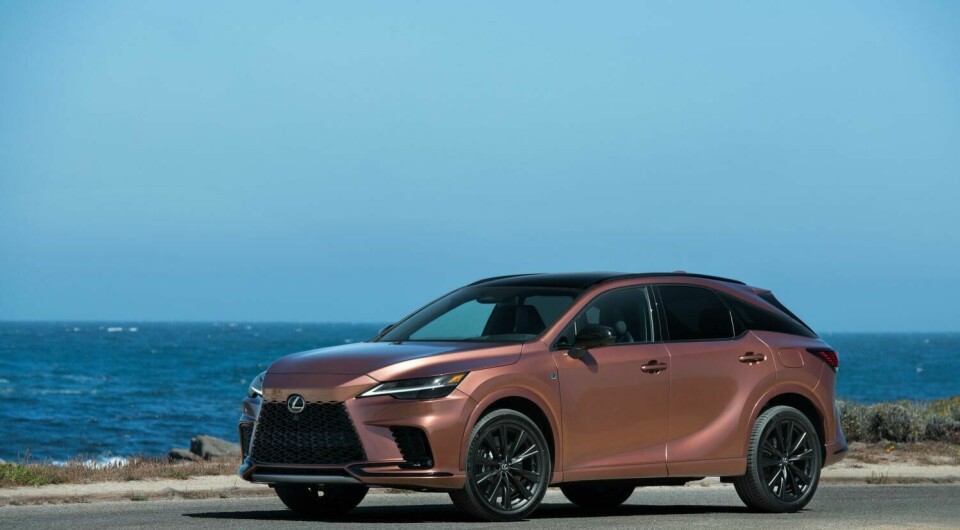 The RX sporting its rose gold ’Copper Crest’ paint job 2023 RX Hero-1500x826