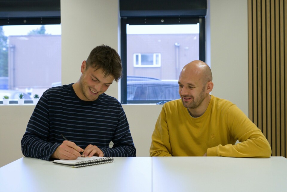 Tom Ingell (left) joined Callum on a placement but is now in a full-time role Tom Ingell 1Calllum Design