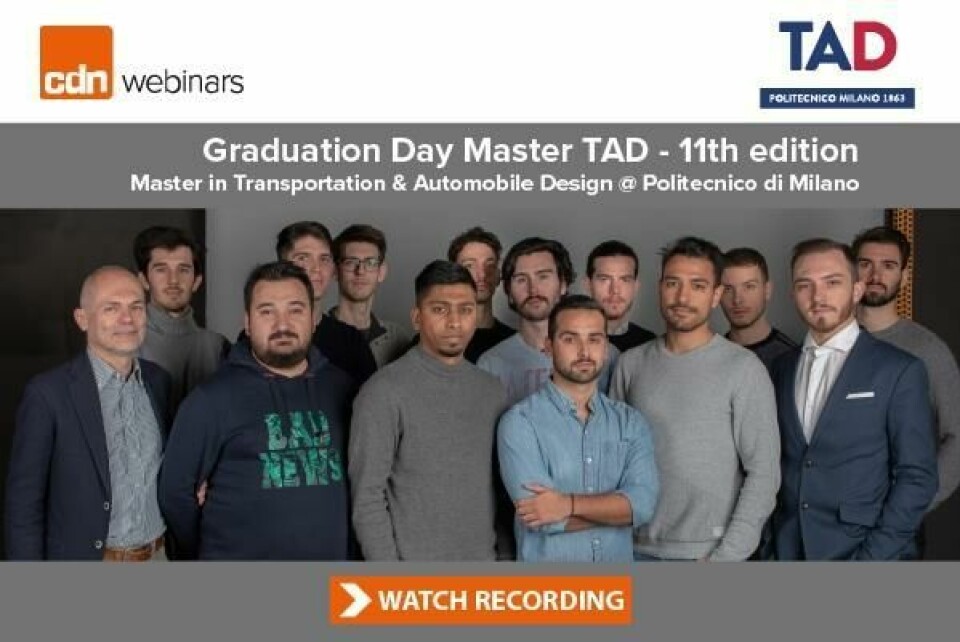 Watch recording: Graduation Day Master TAD at Politecnico di Milano TADWebinar_July2020_WebWatch_600x400