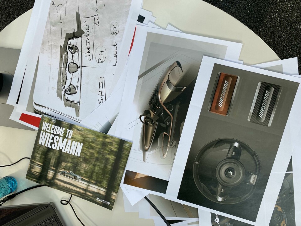 “It all started with a sketch” says lead designer Andreas Kurbos Wiesmann event sketches
