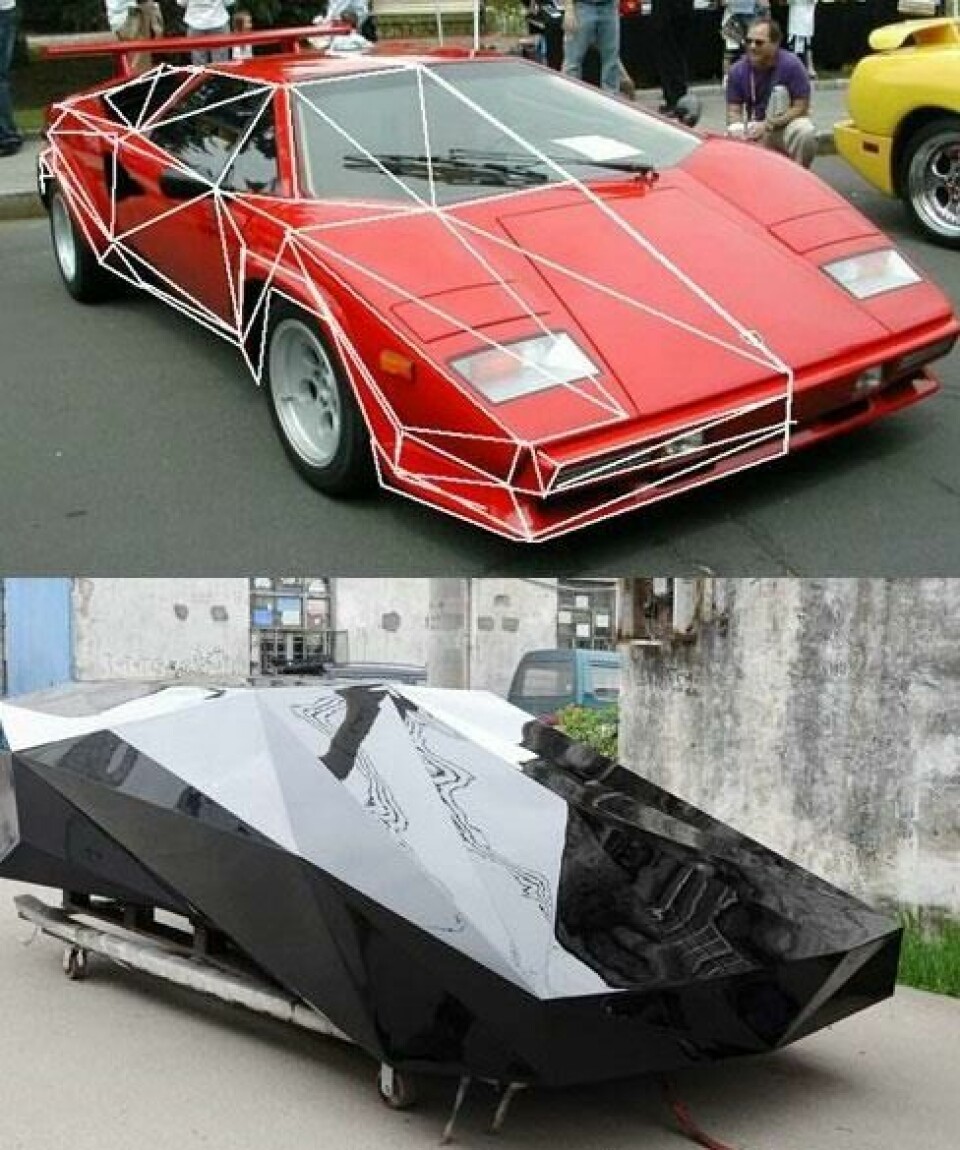 United Nude gives Lamborghini Countach the Lo-Res treatment Lambolores1