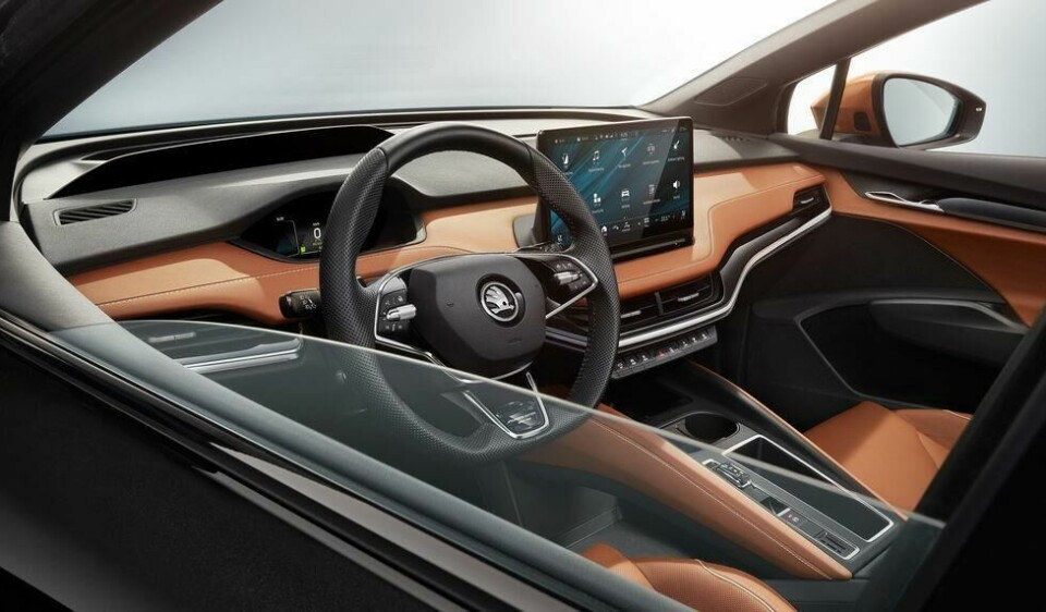 The quality of Skoda interiors has consistently improved in recent years Enyaq
