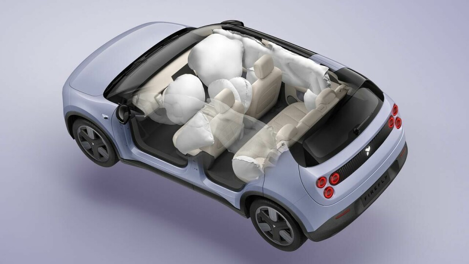 The Firefly interior has not officially been revealed yet (airbags deployed in image) Firefly technical drawing (7)