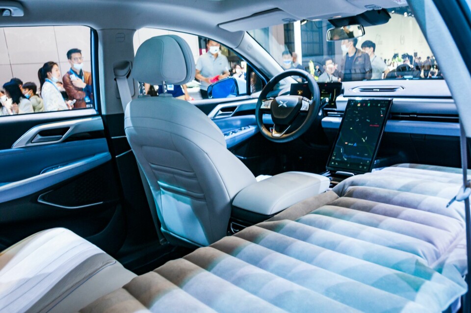 The Xpeng P5’s sleep mode Xpeng P5 interior