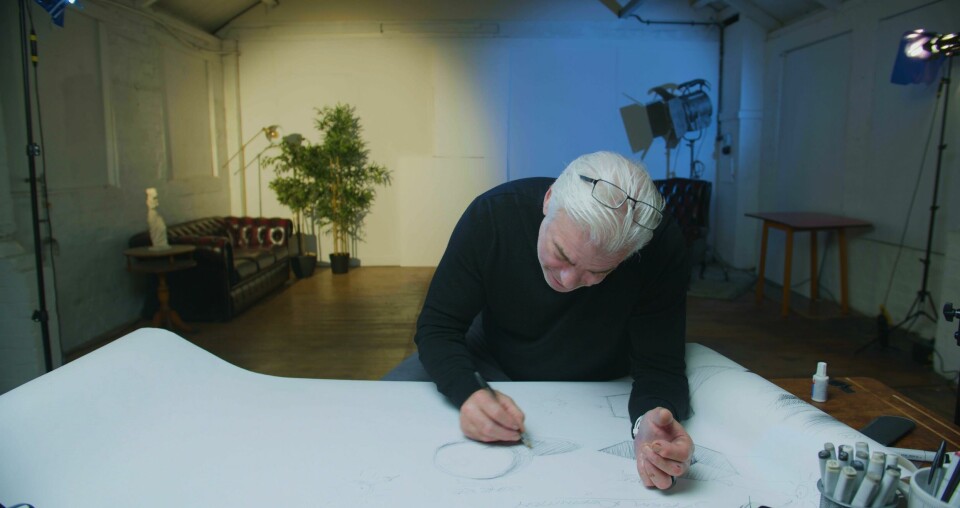 Frank Stephenson sketching in his studio Frank Stephenson Sketching 2