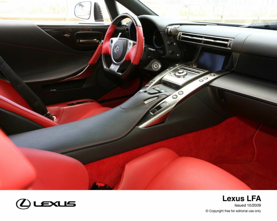 Lexus LFA interior Lexus LFA interior