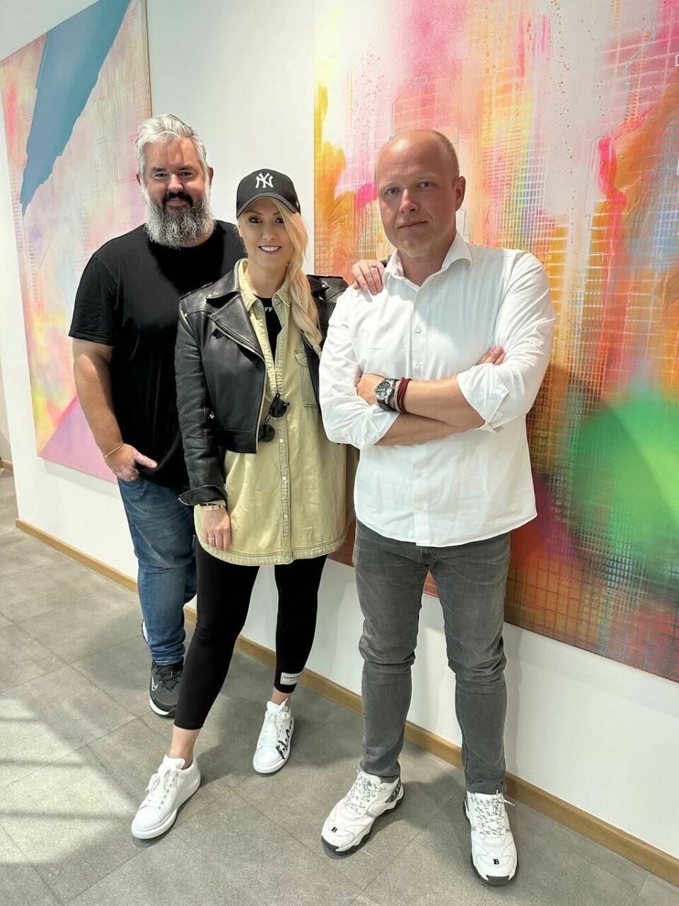 Head of studio Znedek Kvasnica, Alex Hirschi (Supercar Blondie) and Chief Design Officer Brano Mauks Supercar Blondie studio headshots
