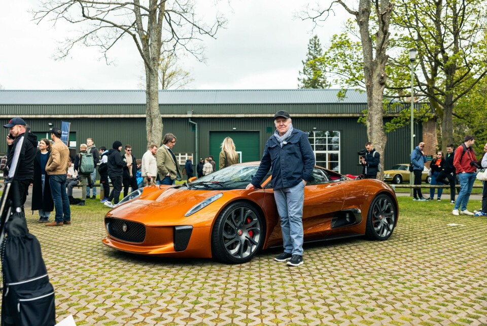 Ian Callum with the C-X75 ‘007’ during the April 2024 Sunday Scramble (Credit: Tom Shaxson) AprilSundayScramble2024-9413 Ian Credit Tom Shaxson Bicester Heritage 2