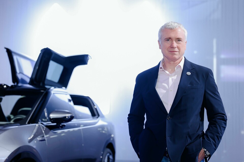 HiPhi CTO and co-founder, Mark Stanton, with the HiPhi Y Mark and HiPhi Y