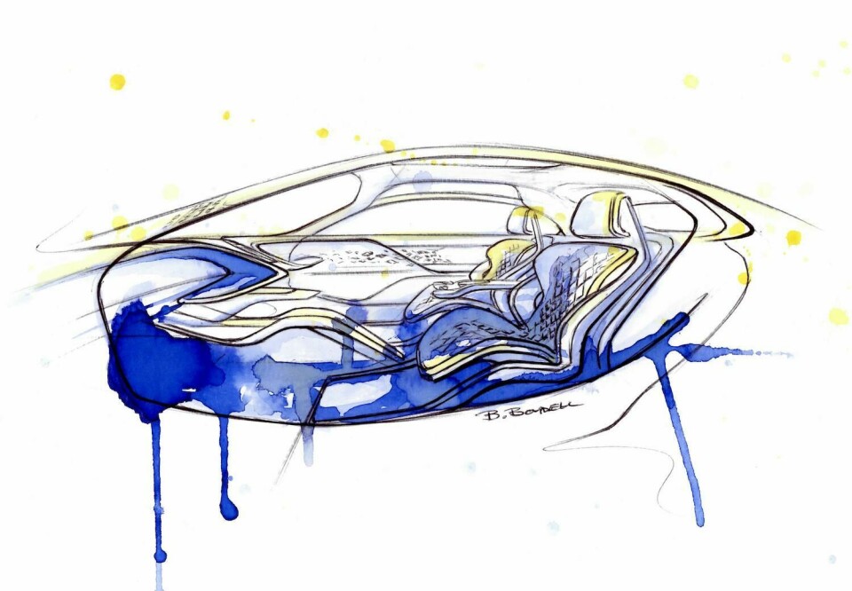 Interior sketch of the Bentley EXP 100 GT concept Interior sketch of the Bentley EXP 100 GT concept