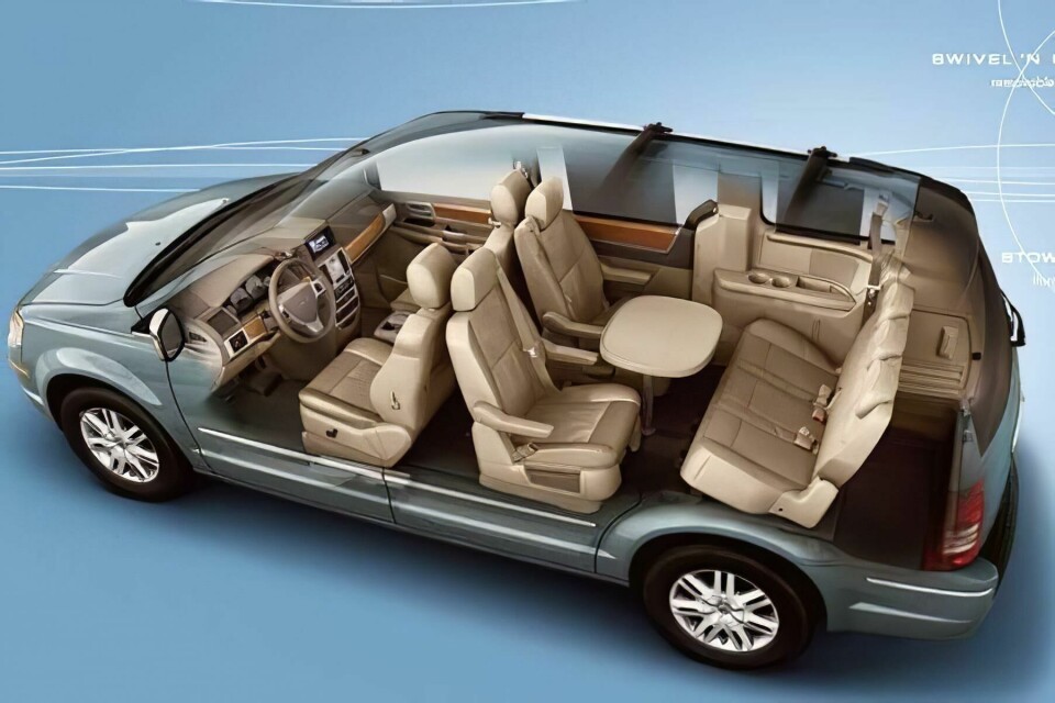 “Swivel-and-Go” seats in a Chrysler Minivan Chrysler Minivan