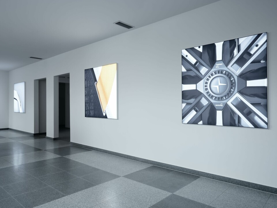 The studio has the feel of a contemporary art gallery Polestar studio Gothenburg Laura -221208-0083_v002