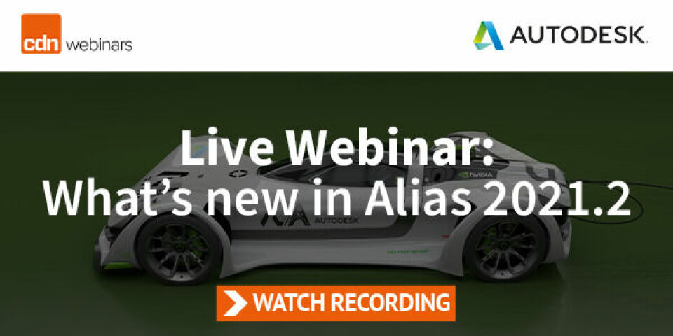 Watch recording: Autodesk - What’s new in Alias 2021.2 Email 600x300