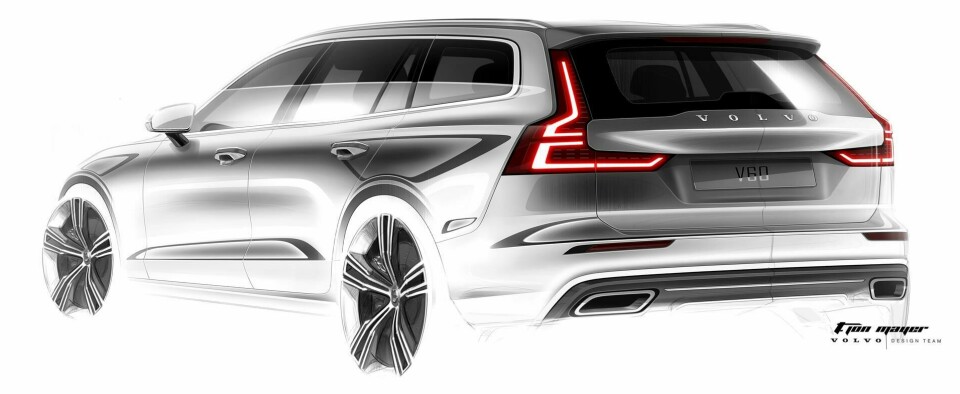 Volvo V60 sketch Volvo V60 sketch by T Jon Meyer