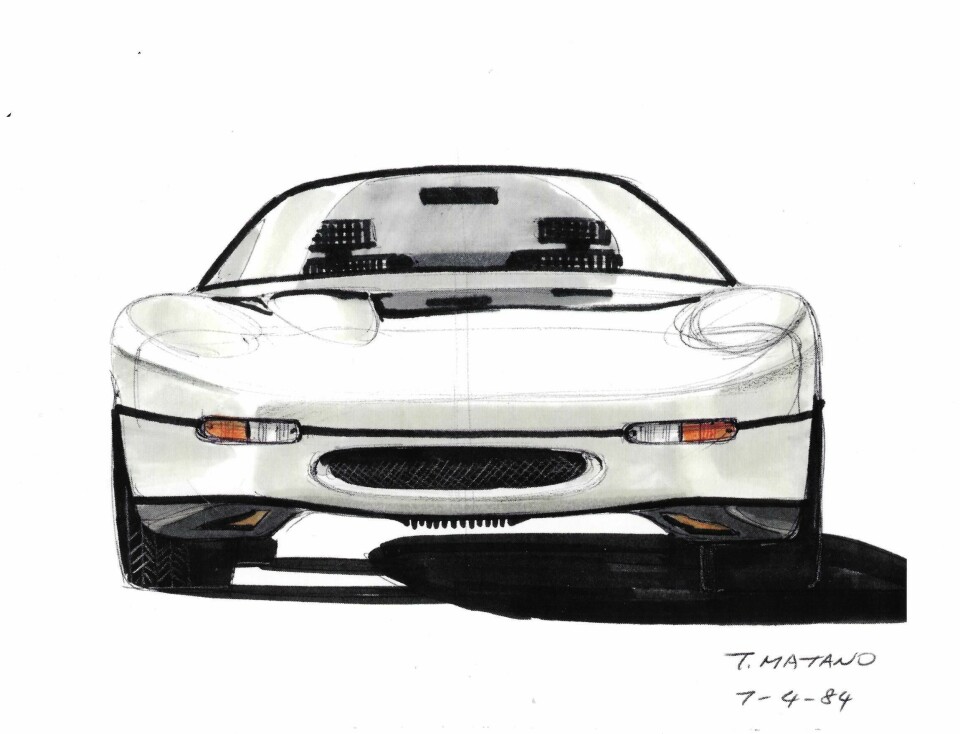 Early sketch of the Miata by Tom Matano Tom Matano MIata sketch