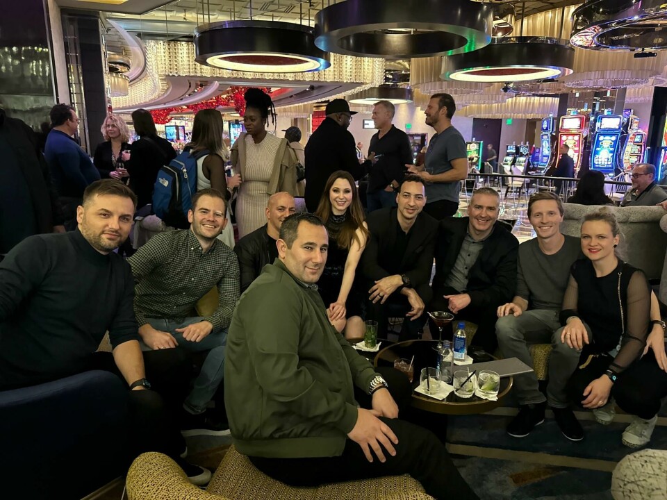 Designers and CDN’s Laura Burstein meet up for cocktails after the first day of CES Laura Burstein CES 2023 cocktails