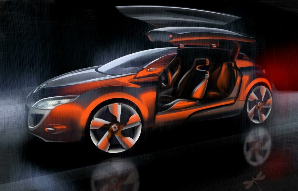Renault Megane Coupe concept (2008) Renault Megane Coupe concept sketches 2008
