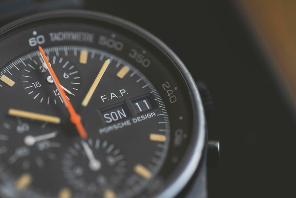 Celebrating 50 years: Porsche Design’s Top Ten 1. 1972 Porsche Design - Chronograph I (dial detail)