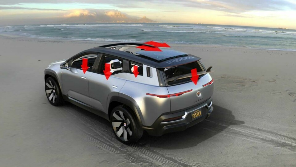 “California Mode” will drop all the windows, including the rear windscreen Fisker Ocean_CES_California Mode