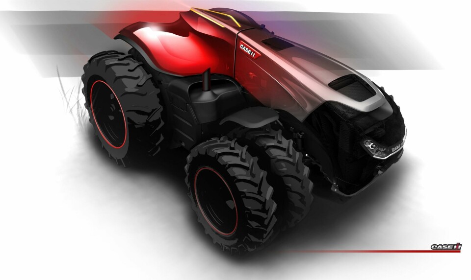 Sketch from 2017 of the CNH Magnum seen at Goodwood Future Lab 2019 CDN Goodwood Future Lab 2019 CNH autonomous tractor sketch