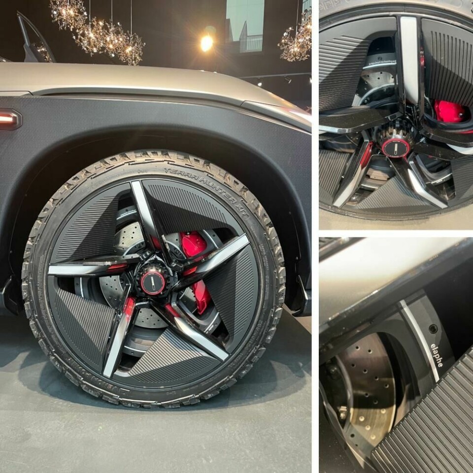 In-wheel motors courtesy of Elaphe italdesign x Elaphe