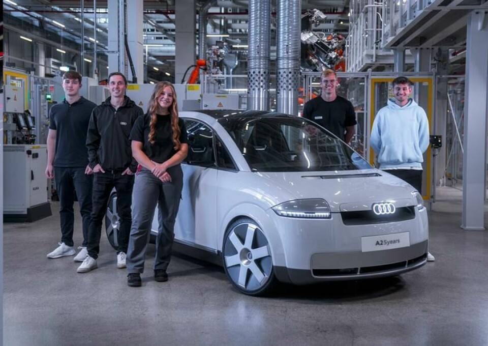 The Audi A2 E-Tron concept was produced by apprentices and supported by project leaders, including from design Audi A2 E-Tron concept with apprentices landscape