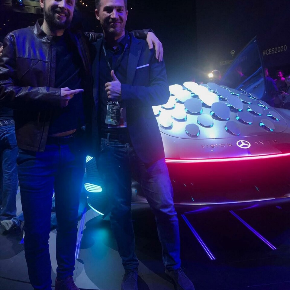 L to R: Designers Sylvain Wehnert and Till Varailhon at the Vegas launch of the AVTR CDN CES 2020 Mercedes AVTR image005