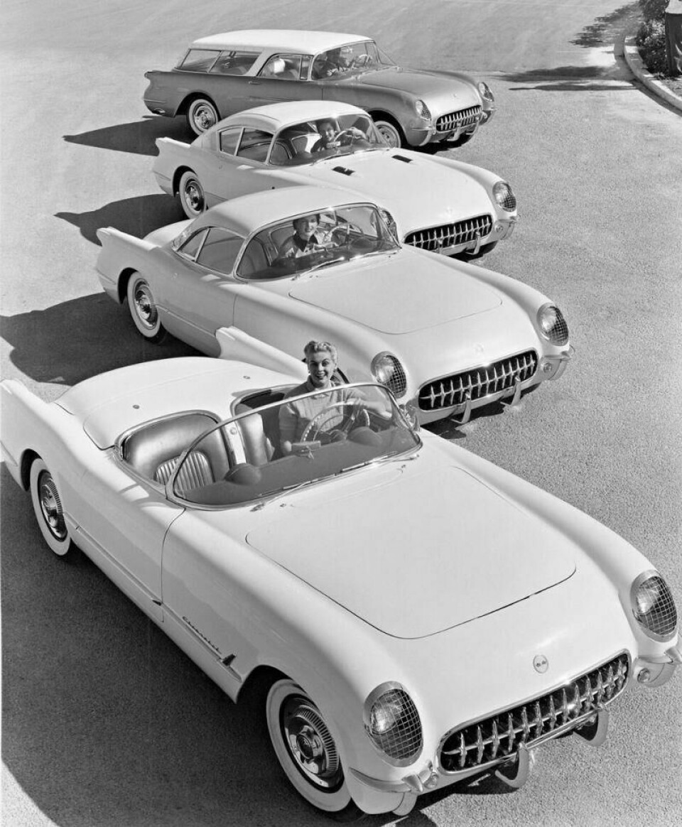 The “Corvette Quartet”, a group of Corvette concepts meant to show the variety possible on the new sports car platform. The Nomad (top) proved the most popular of the four Corvette Quartet