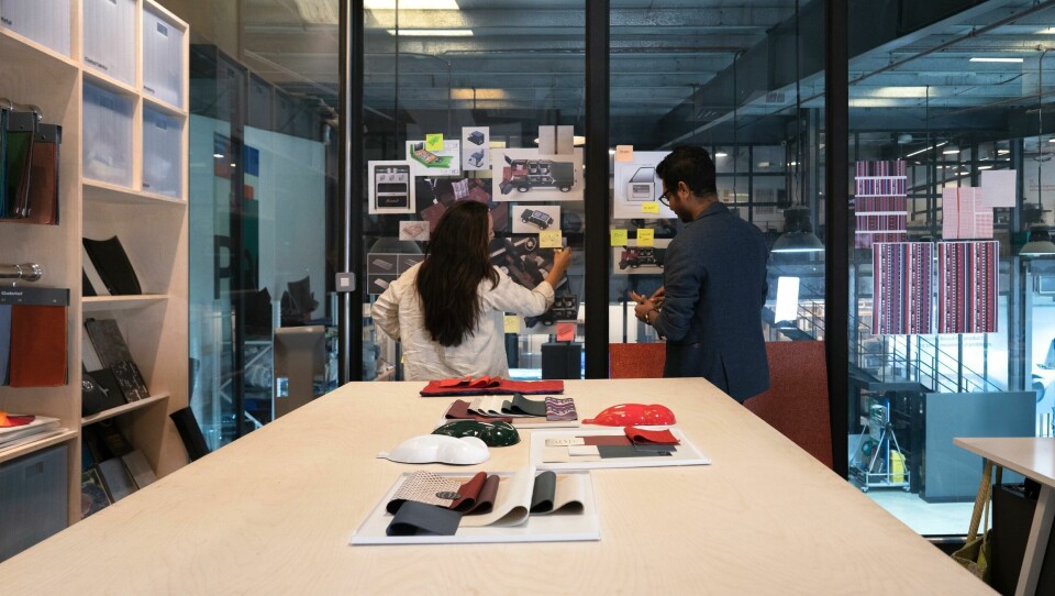 Design board with Clara Bartholomeu (left) and Zain Kadri Design board_Clara and Zain