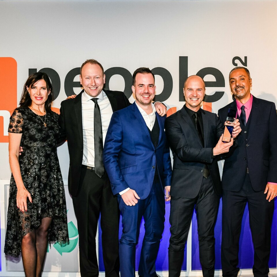 The team at Skoda celebrates winning the Best Lighting Team award CDN People Awards winners photo-3
