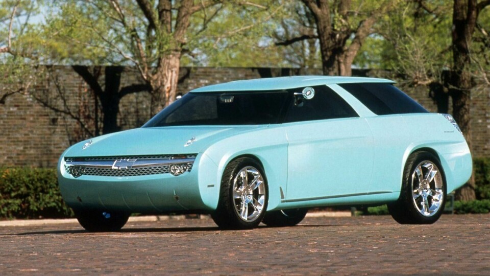 The 1999 Chevrolet Nomad Concept, built on a Camaro platform 1999 Nomad_front 3/4