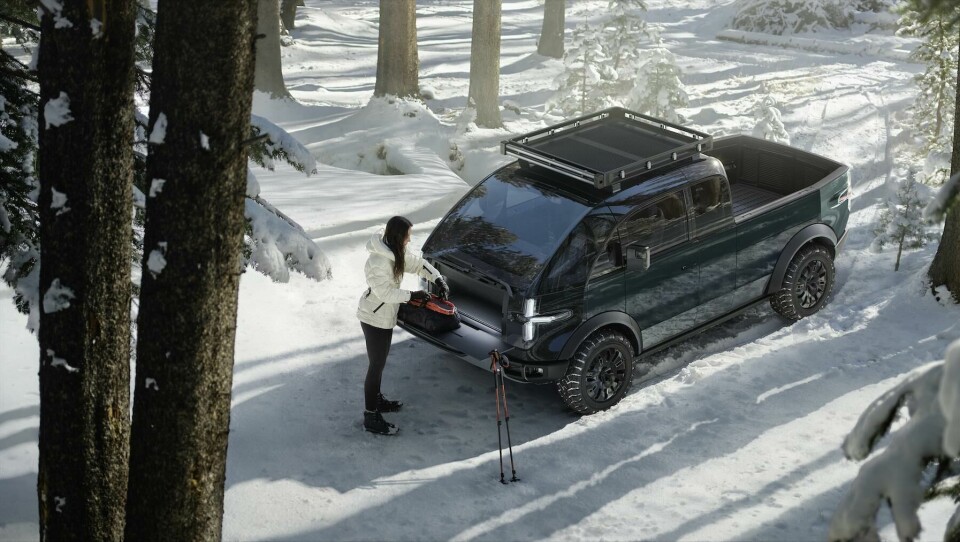 Canoo shows off exterior features of new electric pick-up HERO Canoo pick-up truck