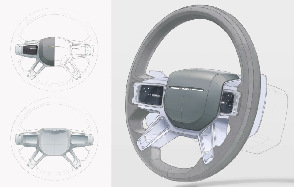 Design sketch – steering wheel CDN Land Rover Defender 2019 L663_3_LR_DEF_20MY_Design_Sketch_100919_12