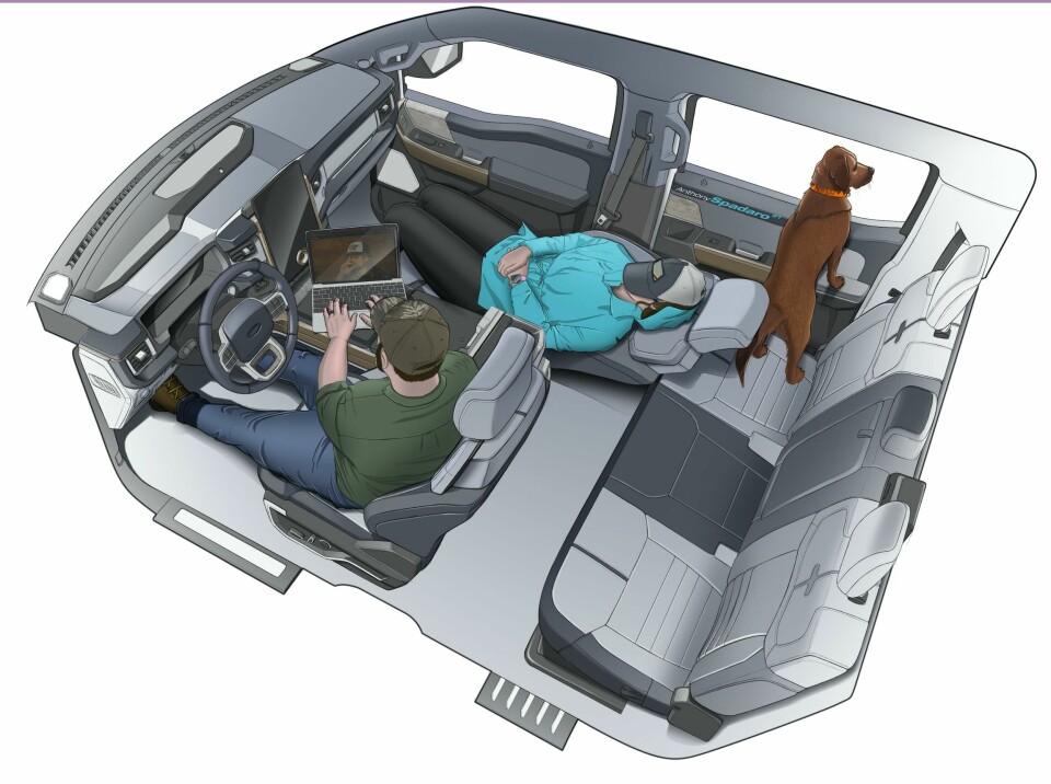 All-Electric F-150 Lightning interior functionality All-Electric F-150 Lightning_Interior_Sketch_1